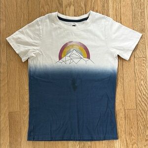 TEA COLLECTION crystal mountain 100% cotton tee shirt size 12 made in peru